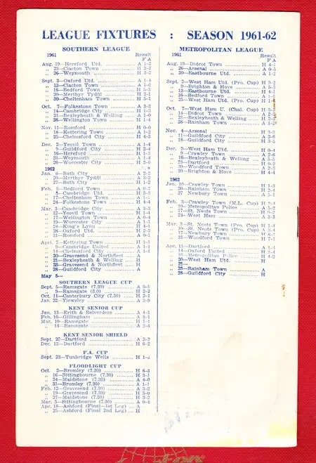 Tonbridge v Bexleyheath Welling 1962 - to clear - Image 4