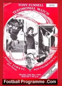 Tony Funnell Testimonial Benefit Match Poole Town 1991 – Signed
