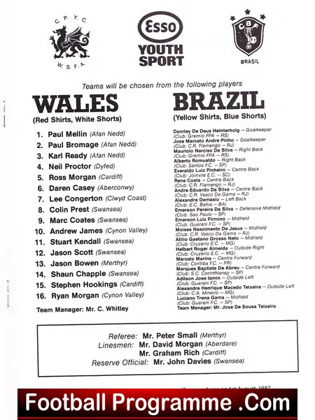 Wales v Brazil 1988 - Under 15 at Cardiff City - Image 3