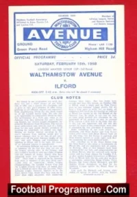 Walthamstow Avenue v Ilford 1958 – Amateur Senior Cup