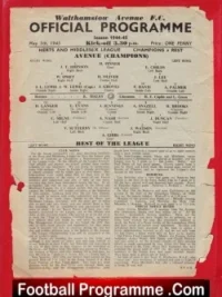 Walthamstow Avenue v Rest Of The League 1945 – War Time – Rare