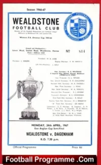 Wealdstone v Dagenham 1967 – East Anglia Semi Final