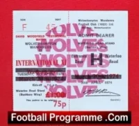 Wolves Wolverhampton David Woodfield Testimonial 1974 – Ticket