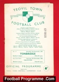 Yeovil Town v Tonbridge 1961 – to clear