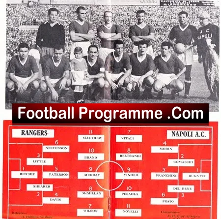 Glasgow Rangers v AC Napoli 1958 - Floodlight Match 1950s - Image 2