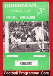Hibernian Hibs v Glasgow Rangers 1964