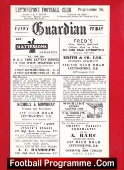 Leytonstone v Ilford 1962 - football programme