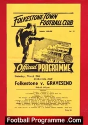 Folkestone Town v Gravesend Northfleet 1959 – Channel Cup