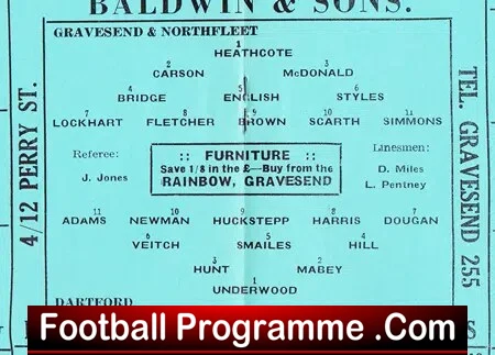 Gravesend Northfleet v Dartford 1959 - Southern League - Image 3