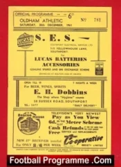 Southport v Oldham Athletic 1961