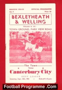 Bexleyheath Welling v Canterbury City 1954