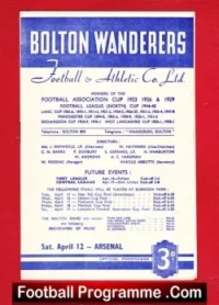 Bolton Wanderers v Arsenal 1952