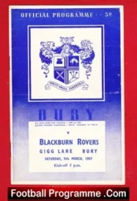 Bury v Blackburn Rovers 1957