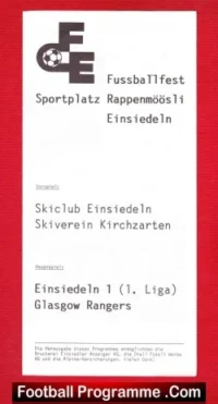 Einsiedeln v Glasgow Rangers 1984 – Swiss Switzerland