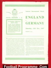 England v Germany 1957 – Amateur International at Ilford