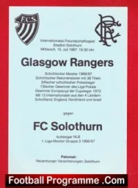 FC Solothurn v Glasgow Rangers 1987 – Switzerland