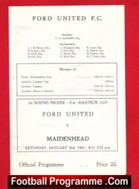 Ford United v Maidenhead United 1965