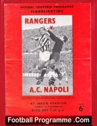Glasgow Rangers v AC Napoli 1958 – Floodlight Match 1950s