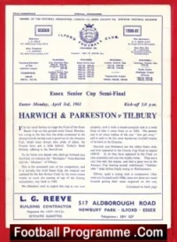 Harwich Parkeston v Tilbury 1961 – Senior Cup Semi Final Ilford
