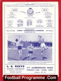 Ilford v Hornchurch Upminster 1961