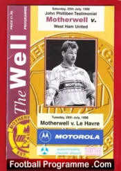 John Philliben Testimonial Benefit Match Motherwell 1998 Signed