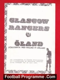 Oland v Glasgow Rangers 1981 – Sweden