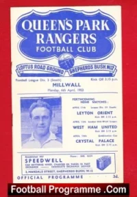 Queens Park Rangers v Millwall 1953
