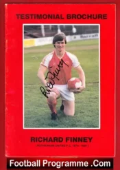 Richard Finney Testimonial Benefit Match Rotherham 1981 – Signed