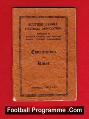 Scottish Football Association Boys Rule Book 1942 – 1943