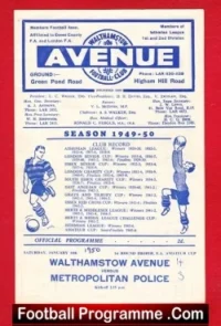 Walthamstow Avenue v Metropolitan Police 1950 – Met Police