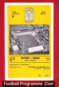 Watford v Carlisle United 1962