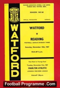 Watford v Reading 1967