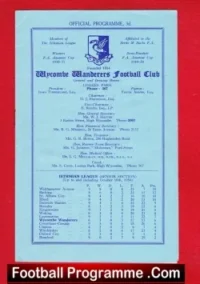 Wycombe Wanderers v Walthamstow Avenue 1954
