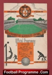 Wolves Wolverhampton v Manchester United 1956