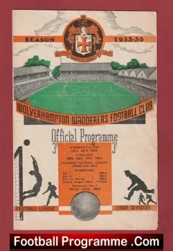 Wolves Wolverhampton v Manchester United 1956