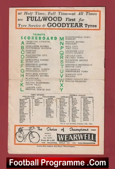 Wolves Wolverhampton v Manchester United 1956 - Image 4