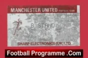 Manchester United v Watford 1987 – Football Ticket