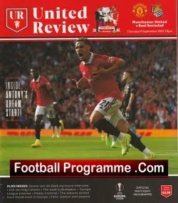 Manchester United v Real Sociedad 2022 - Man Utd - football programme