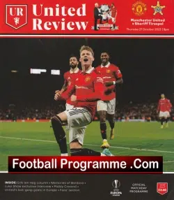 Manchester United v Sheriff Tiraspol 2022 - Man Utd - football programme