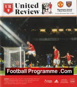 Manchester United v West Ham United 2022 - Man Utd - football programme
