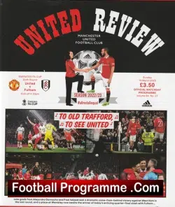 Manchester United v Fulham 2023 - FA Cup - Man Utd - football programme