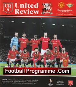 Manchester United v Real Betis 2023 - football programme
