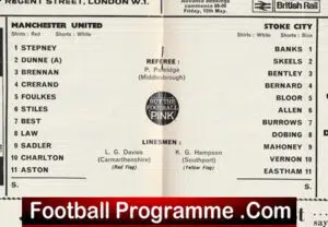 Manchester United v Stoke City 1967 – Manchester Utd