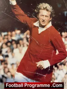 Manchester United Denis Law Signed Football Wall Poster Large Autographed