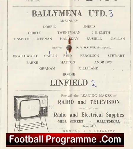 Ballymena United v Linfield 1962 - Ireland - Image 3