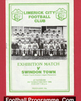 Limerick City v Swindon Town 1986 – Exhibition Match Rathbane Ireland