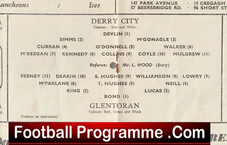 Glentoran v Derry City 1952 - 1950's Northern Ireland - Image 3