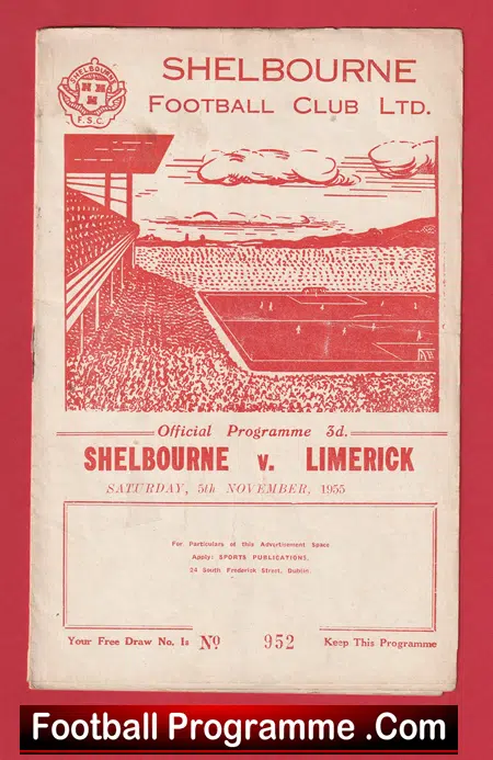 Shelbourne v Limerick 1955 - Ireland - Image 2