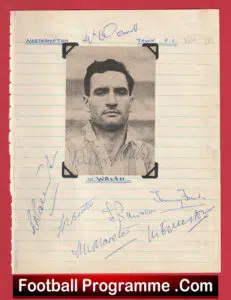 Northampton Town Football Club Multi Autographed Signed 1953 1954