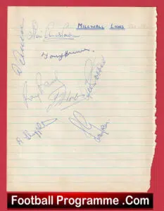 Ipswich Town Football Club Multi Autographed Signed 1953 1954